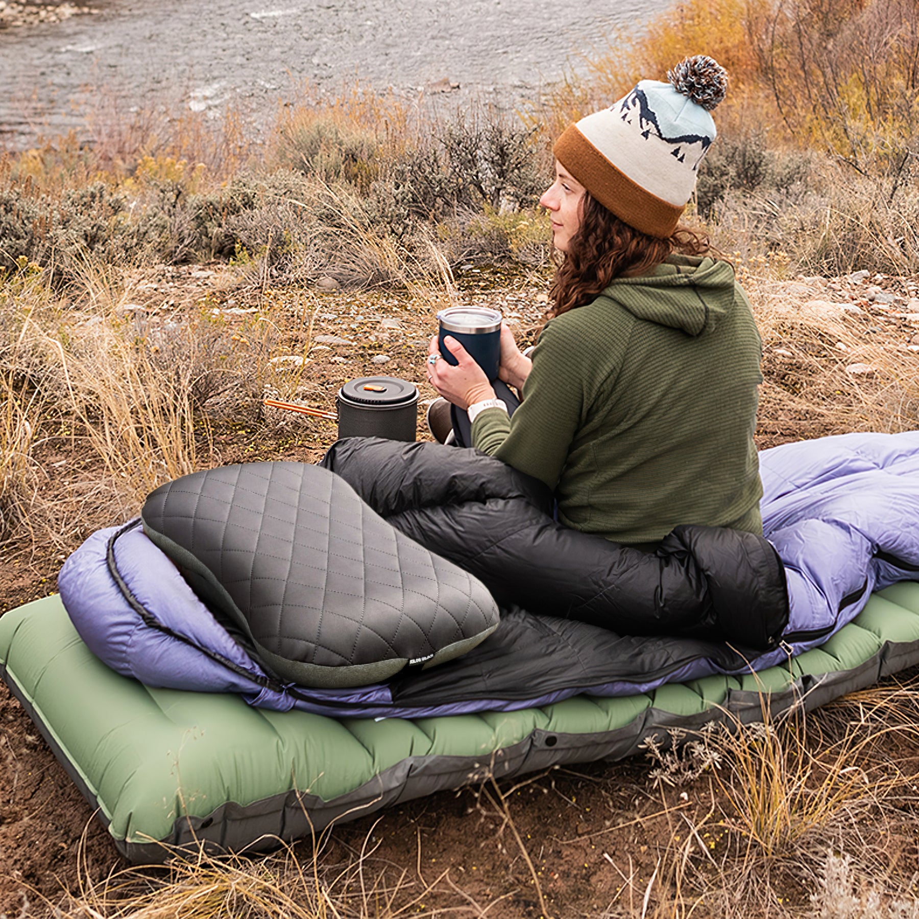 Air Sleeping Pad (Built-in Pillow)